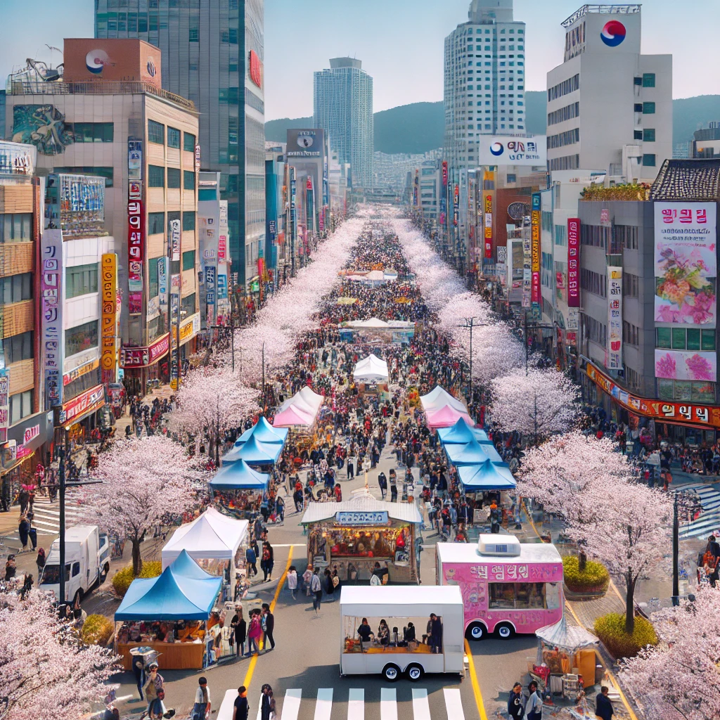부산 시내 벚꽃 명소 온천천, 삼락공원, 금강공원 사진
