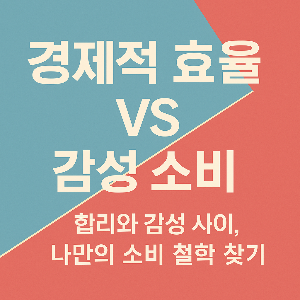 경제적 효율 vs 감성 소비 &ndash; 합리와 감성 사이, 나만의 소비 철학 찾기