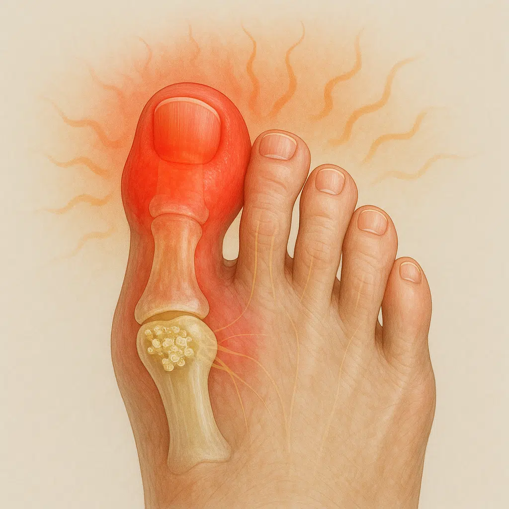 오른쪽 엄지발가락 통풍