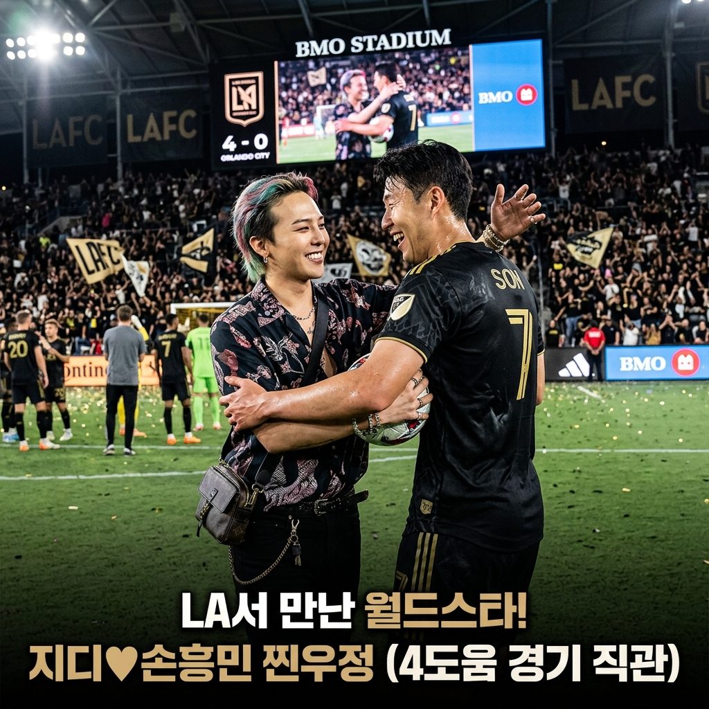 지드래곤, LA서 손흥민 직관