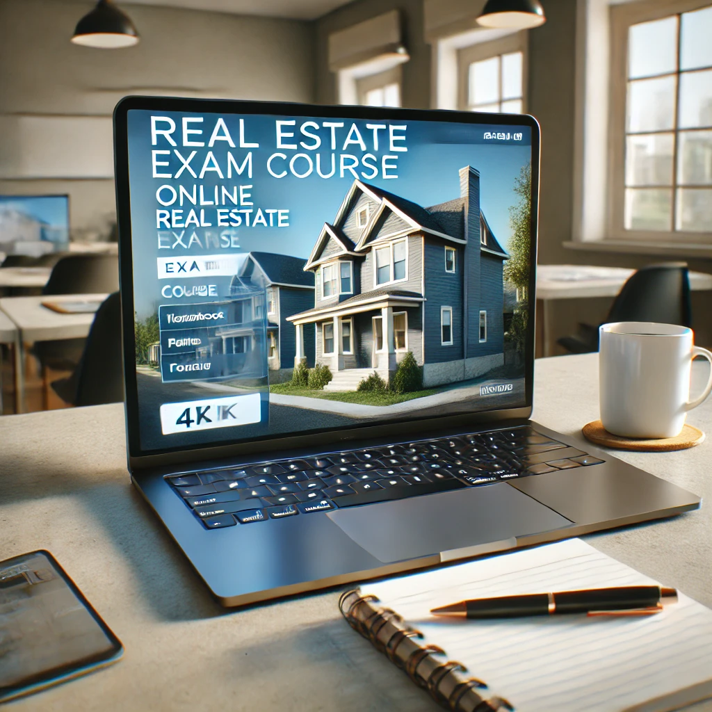 온라인 부동산 강의가 열린 노트북 화면