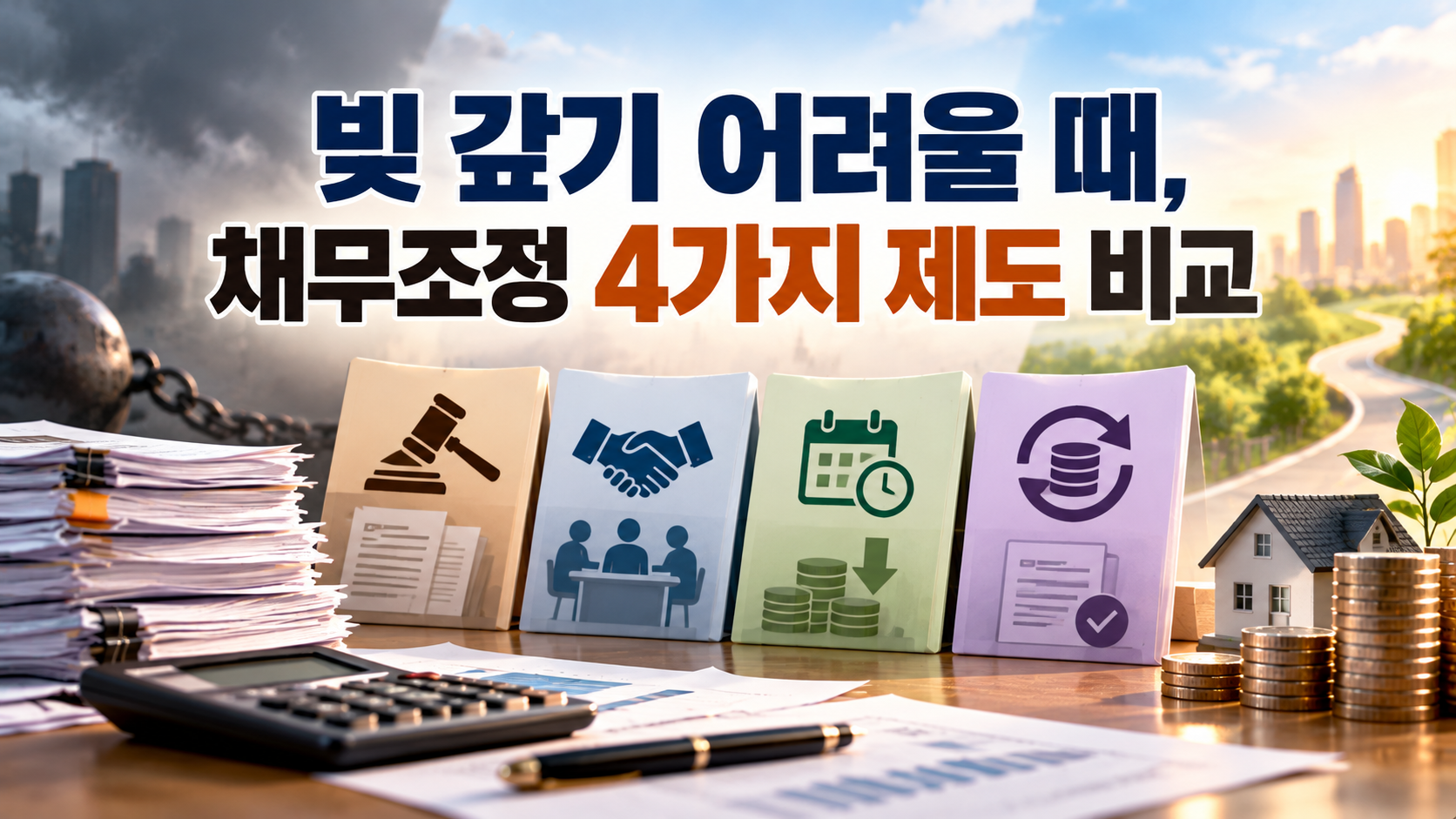채무조정 4가지 제도 비교 본문 대표 이미지
