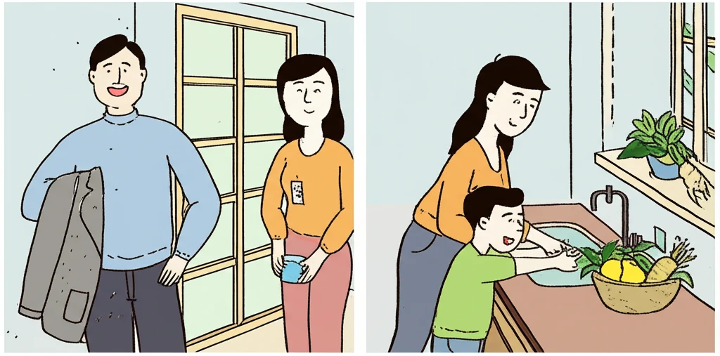 외출 후 황사 미세먼지 제거를 위한 ..