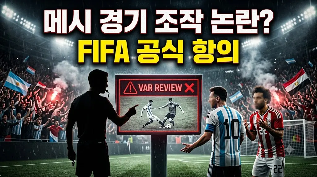 이집트 아르헨티나 월드컵 VAR 판정 논란 FIFA 항의 메시 경기 조작 주장 섬네일