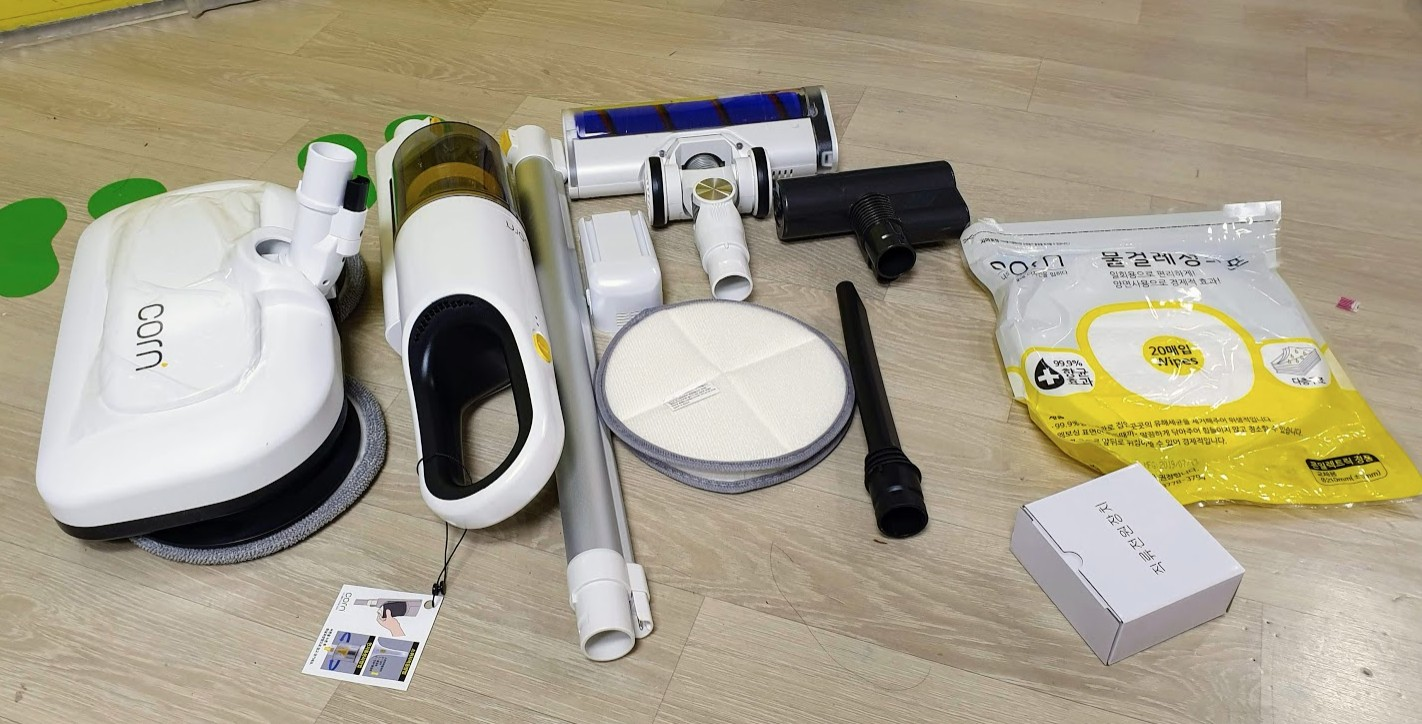 무선물걸레청소기 리뷰 다양한 키트 활용이 가능한 5IN1 콘청소기