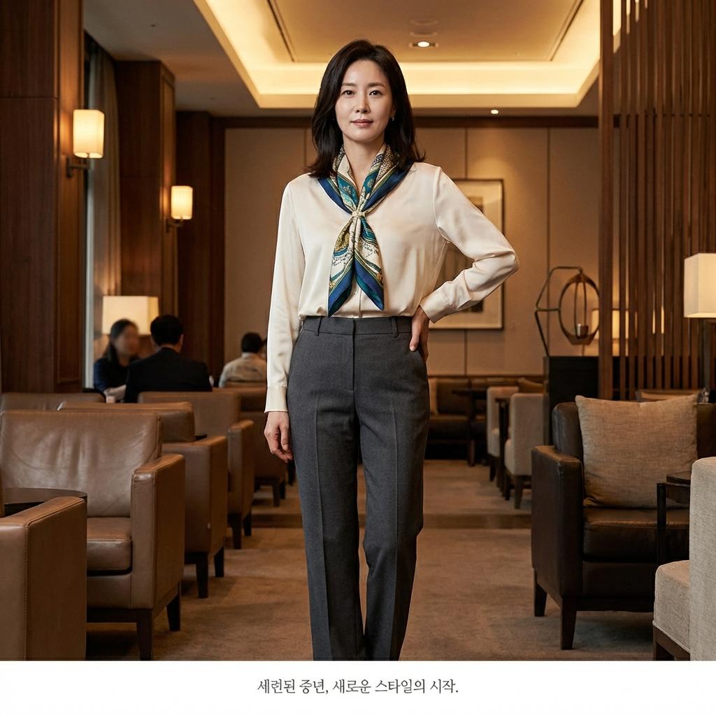 동창회에서 날씬해 보이는 하이웨스트 코디