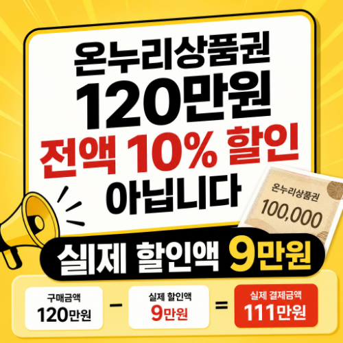 디지털 온누리상품권 구매한도 120만원 상향과 구간별 할인율 정리 이미지