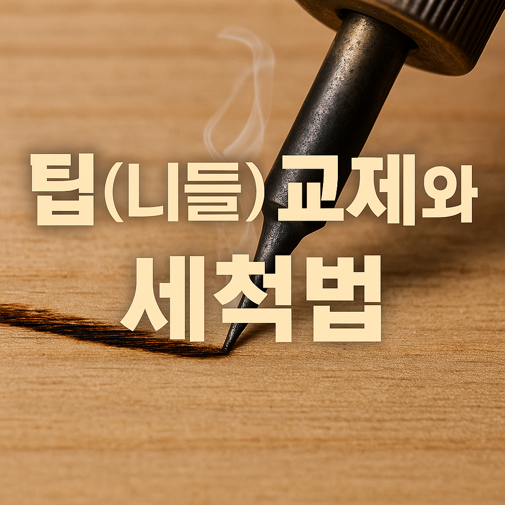 팁(니들) 교체와 세척법
