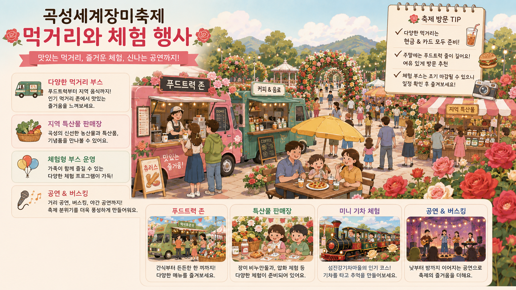 곡성 장미축제 기간