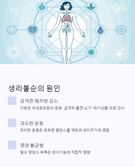 생리불순의 원인