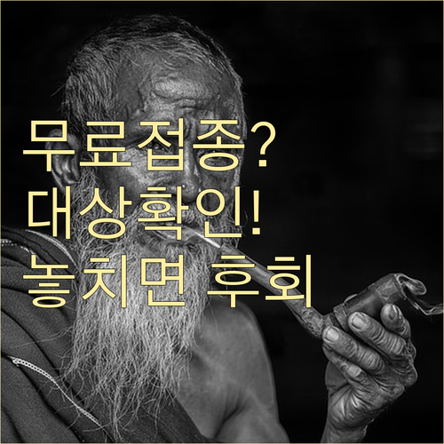 어르신 폐렴구균 예방접종 무료 지원 ..