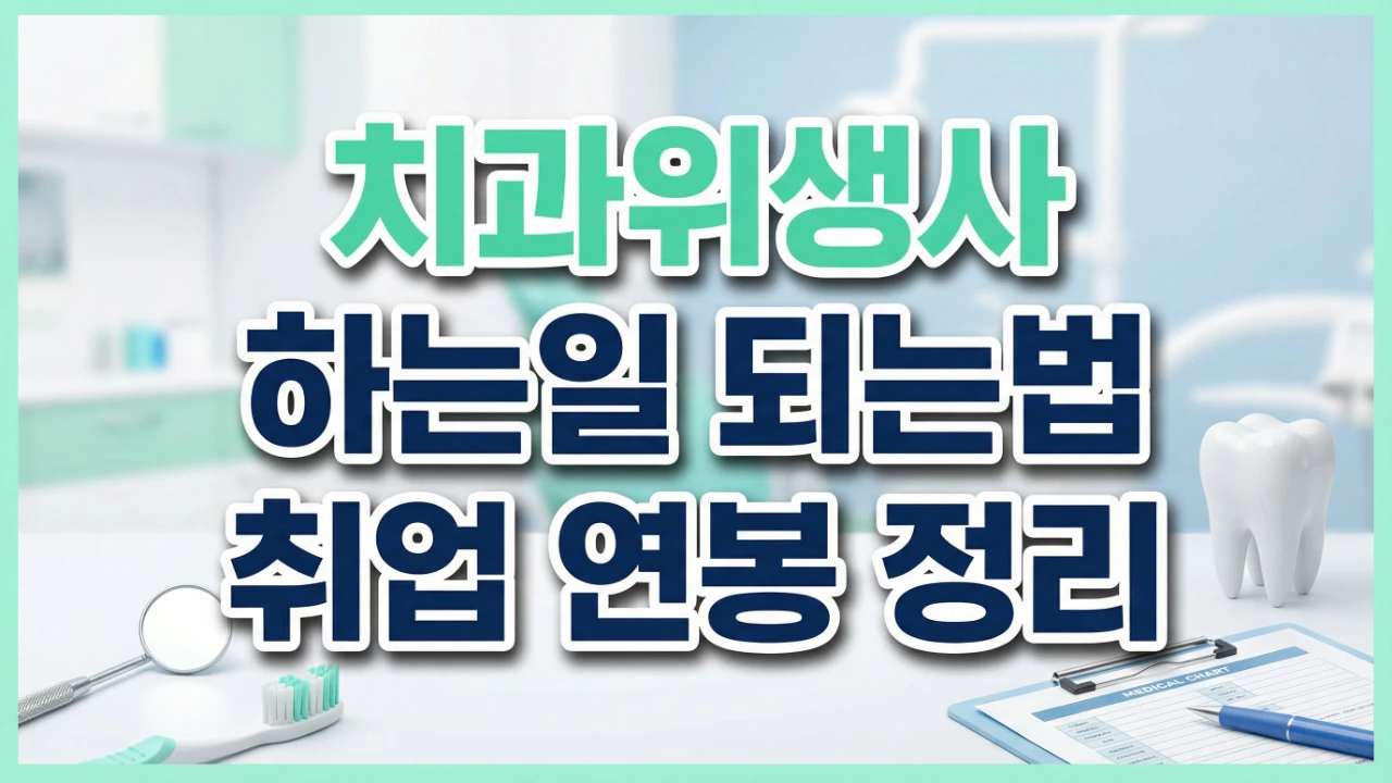 치과위생사 하는일 되는법 취업 연봉 정리 대표이미지