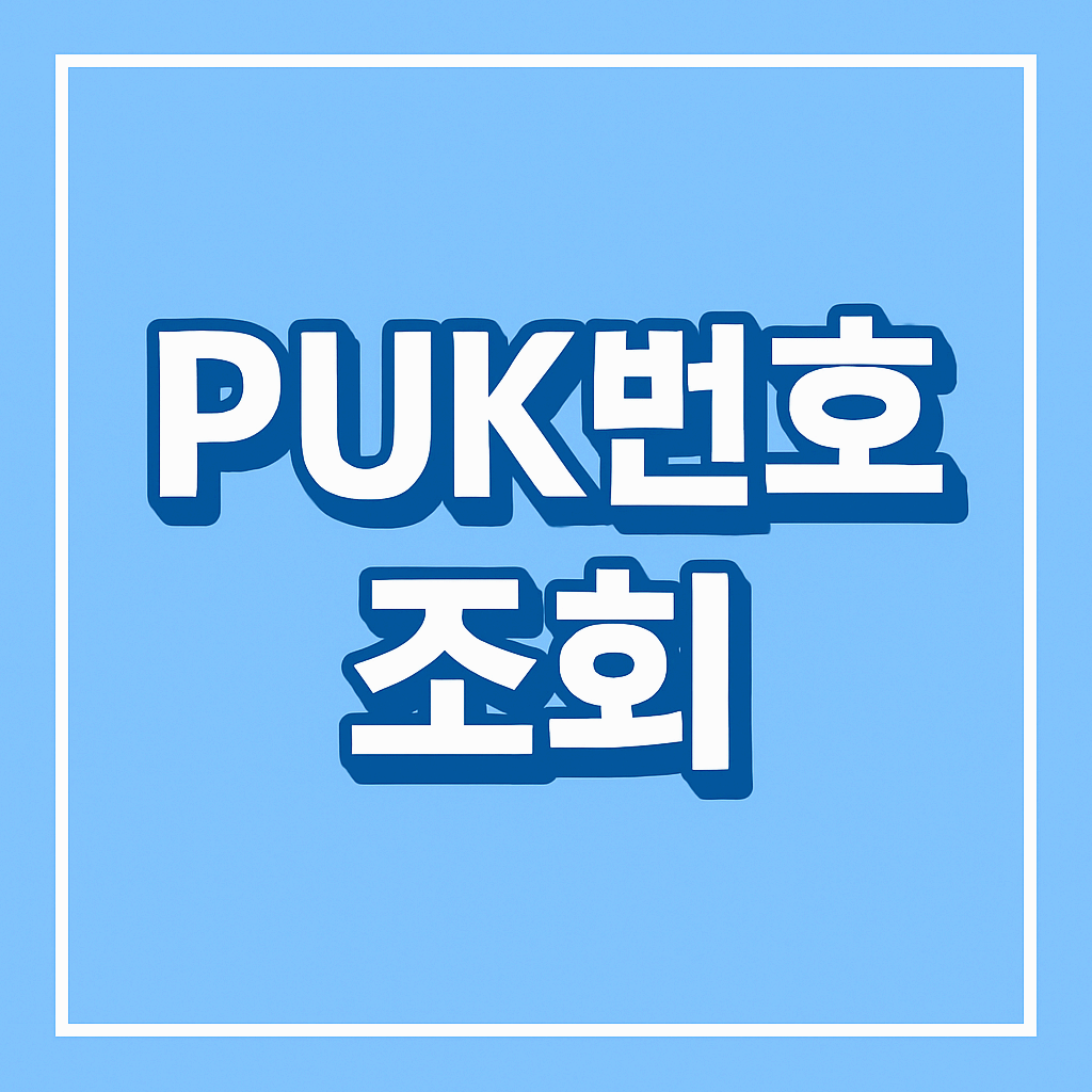 PUK 번호찾기 /아침에 휴대폰 먹통?! SK 유심 사태, 폰끄지마세요