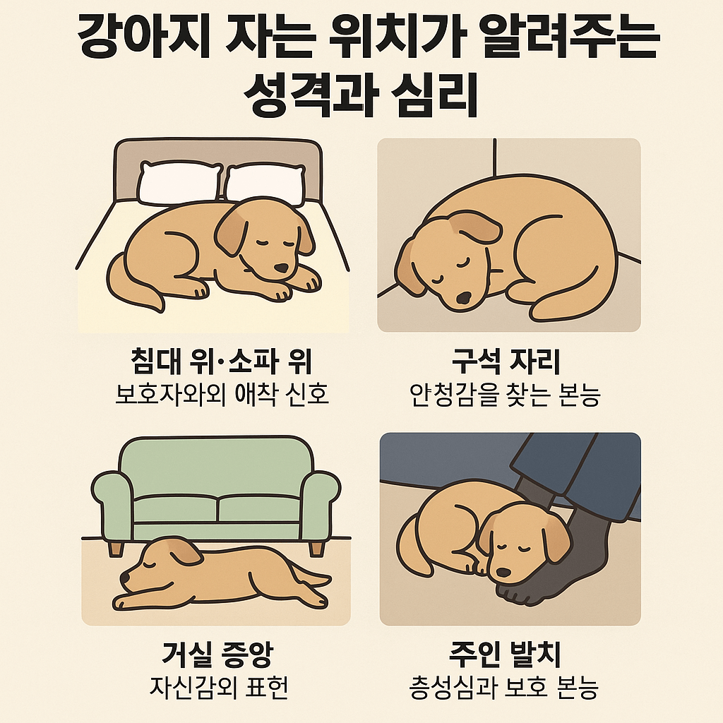 강아지 잠자는 위치가 알려주는 성격과 심리