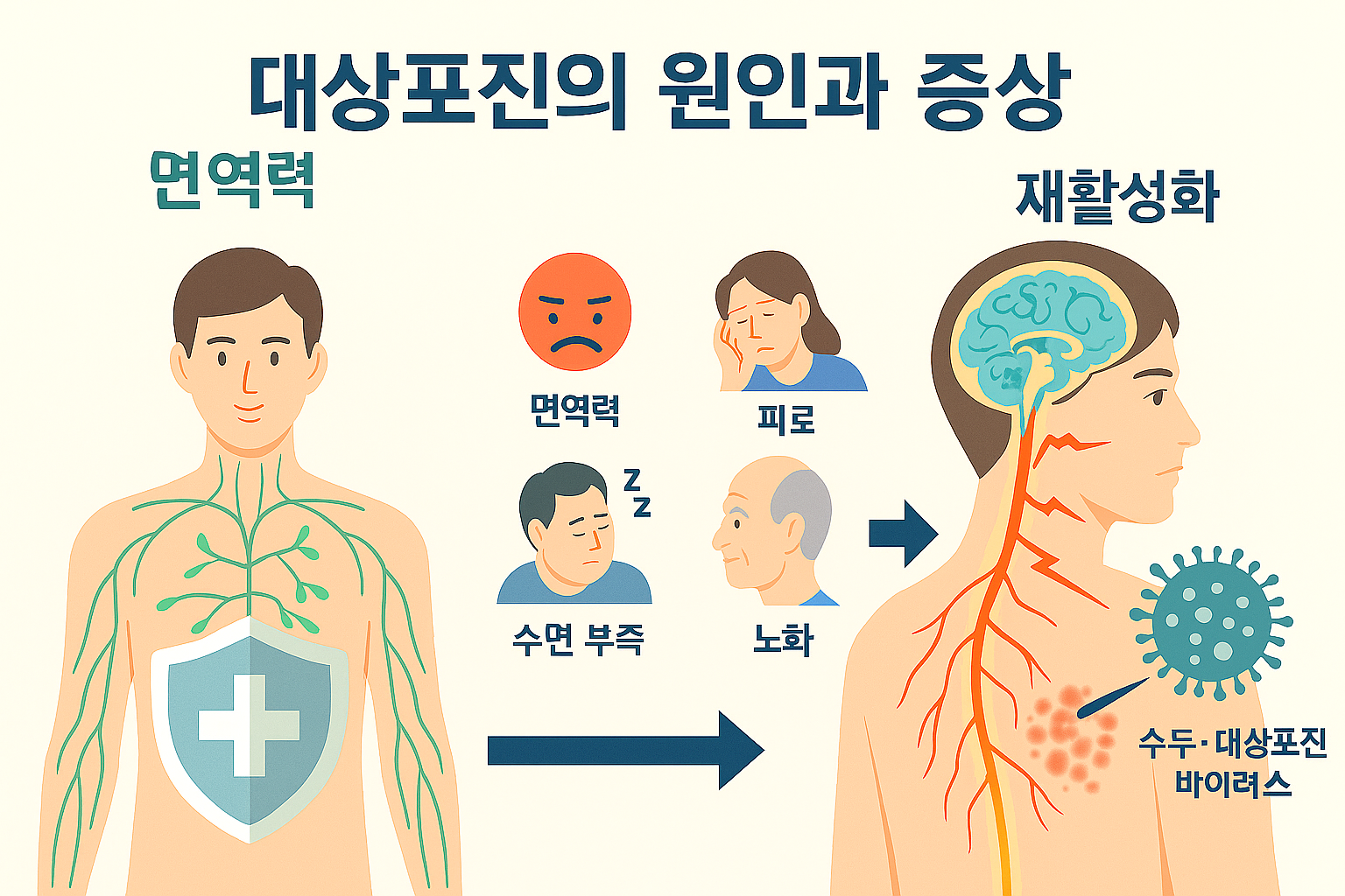&quot;대상포진 원인과 증상&quot;에 대한 이미지입니다.