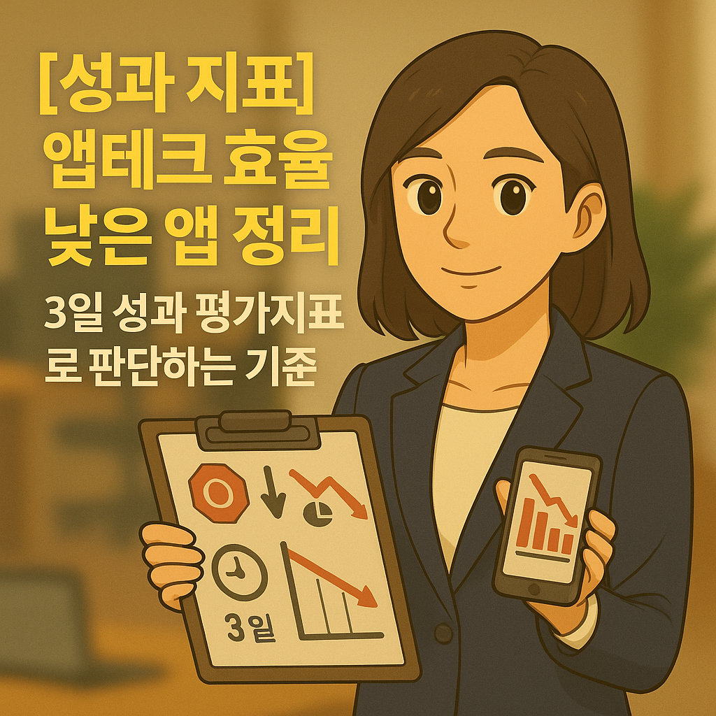 [성과 지표] 앱테크 효율 낮은 앱 정리 ｜ 3일 성과 평가지표로 판단하는 기준