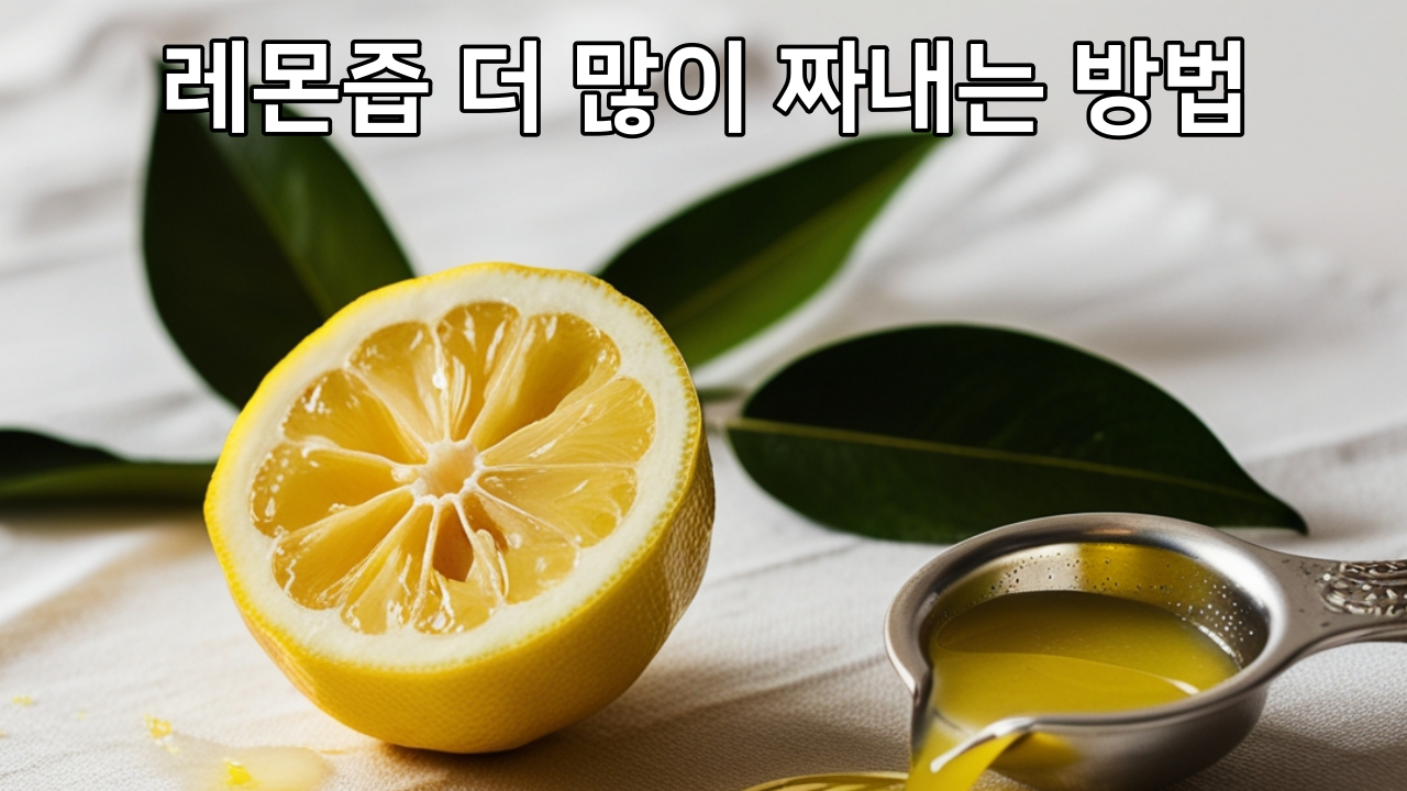 뜨겁게 하면 레몬즙이 더 많이 나오는 이유 - 레몬즙 더 많이 짜내는 방법