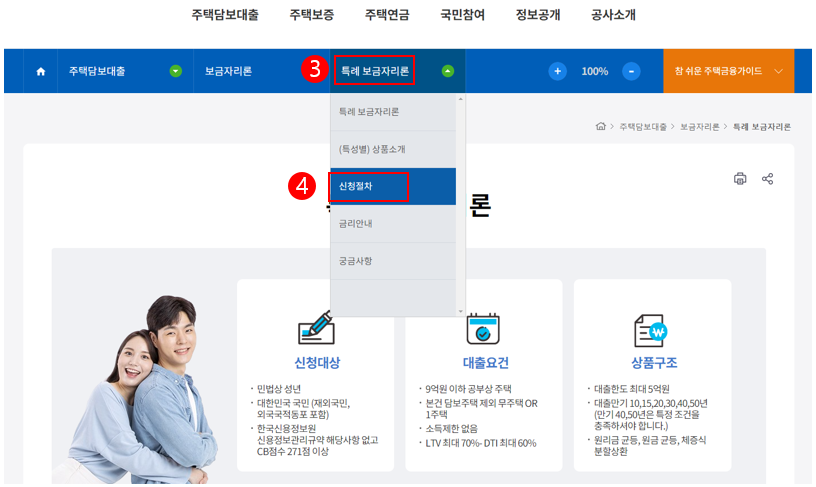 특례보금자리론 신청방법