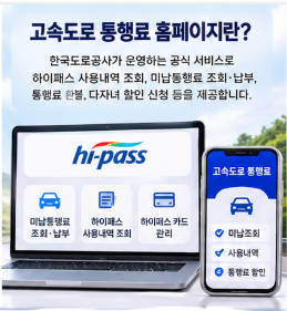 고속도로 통행료 홈페이지 바로가기