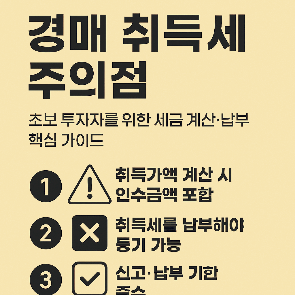 경매 취득세 주의점