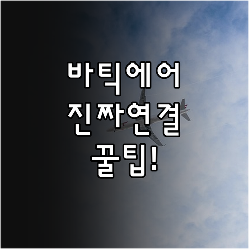 바틱 에어 고객센터 빠르게 연결하는 ..
