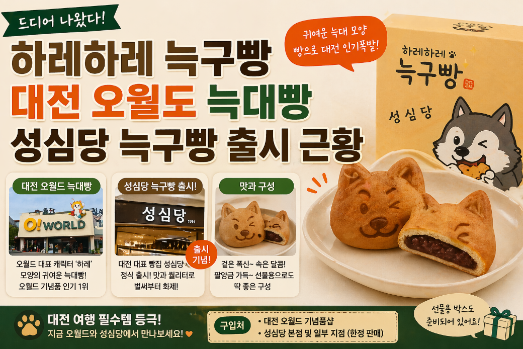 성심당 하레하레 늑구빵 출시 가격 나오는 시간 총정리