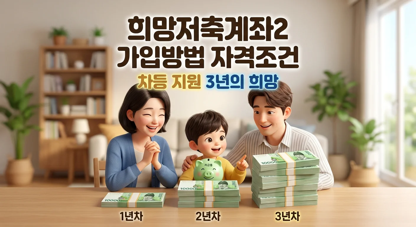 희망저축계좌Ⅱ 2026 가입방법·자격조건·금액·한도 (보건복지부 가이드)