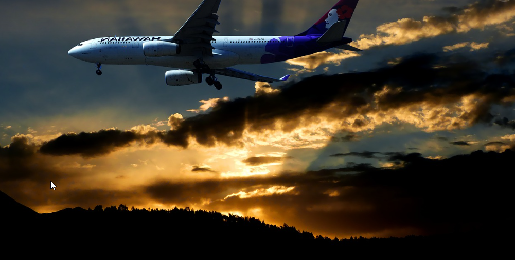 지나가는 비행기