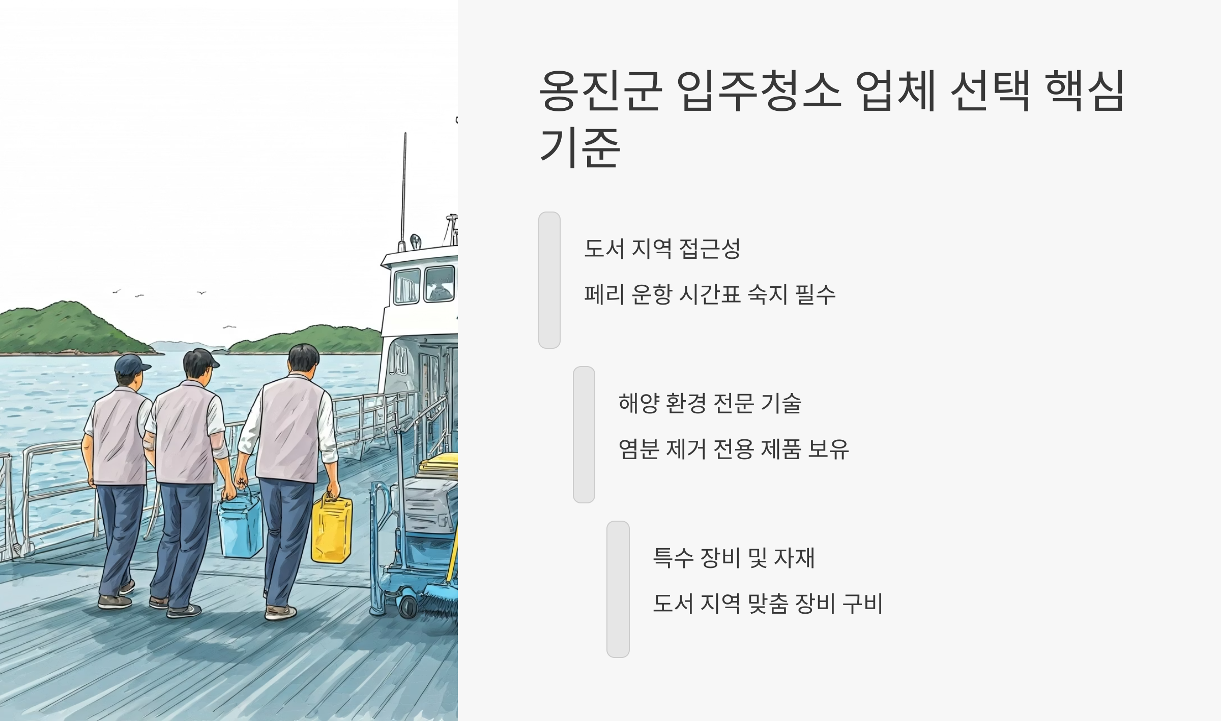 옹진 입주청소 업체 선택 기준