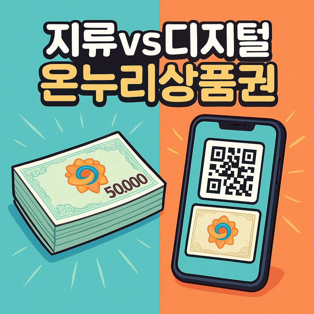 지류와 디지털 온누리상품권 차이