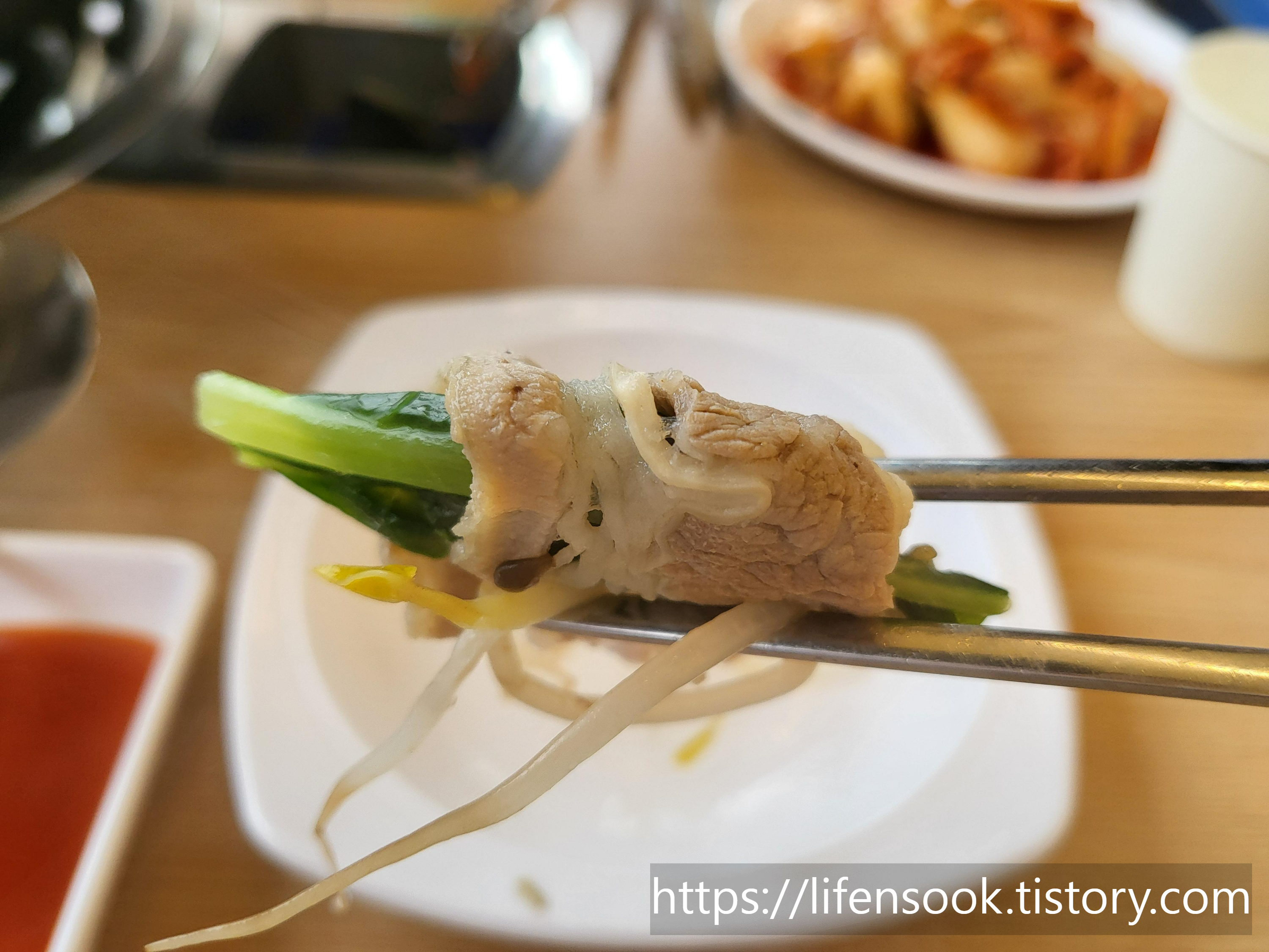 바담칼국수 소고기 샤브