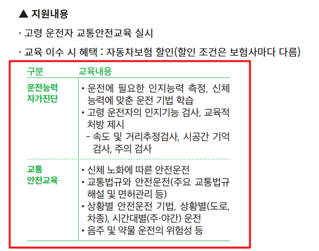 고령운전자 교통안전교육 신청