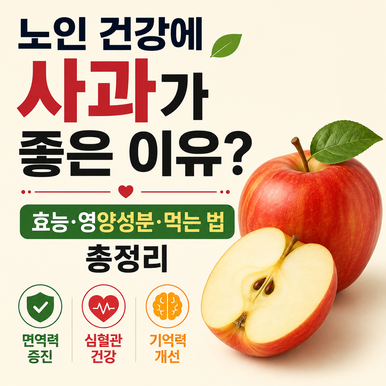 노인 건강에 사과가 좋은 이유?