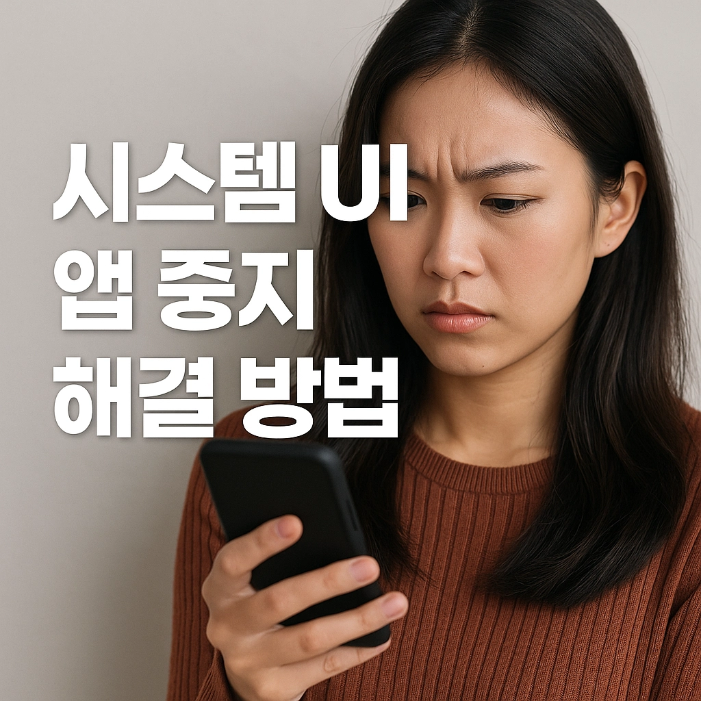 시스템 ui 앱 중지 해결 방법