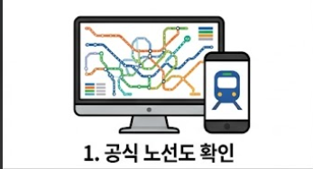 서울 지하철 노선도 검색 상징하는 화면 썸네일