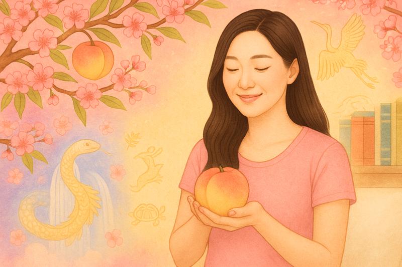 복숭아 태몽 상징 이미지