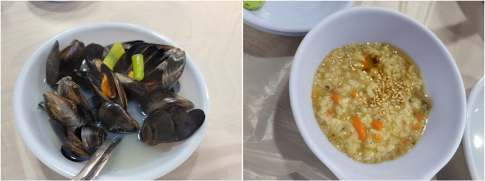 내고향강원도 애피타이저 홍합탕, 전복죽