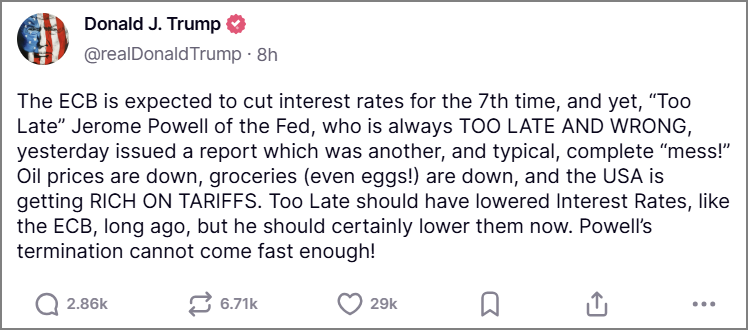 트럼프 파월 해임 압박