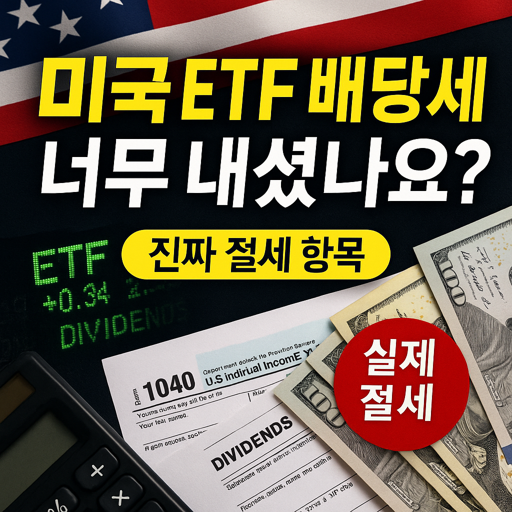 미국 ETF 배당 세금 너무 많이 낸다고 실제 절세 가능한 항목