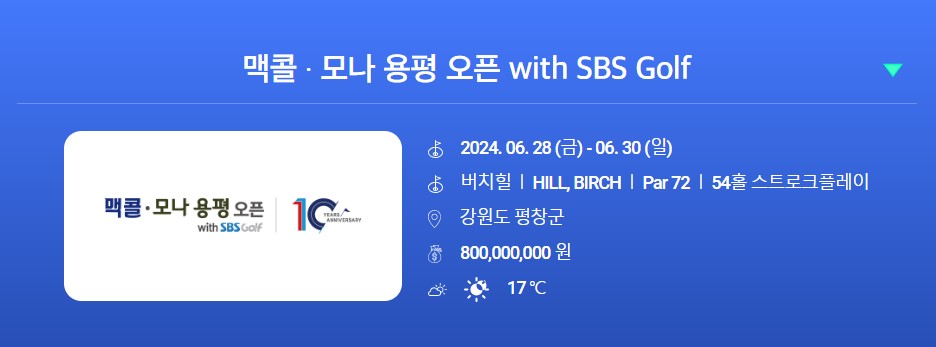 맥콜 모나 용평오픈