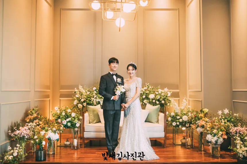 신부대기실 신랑신부 전신