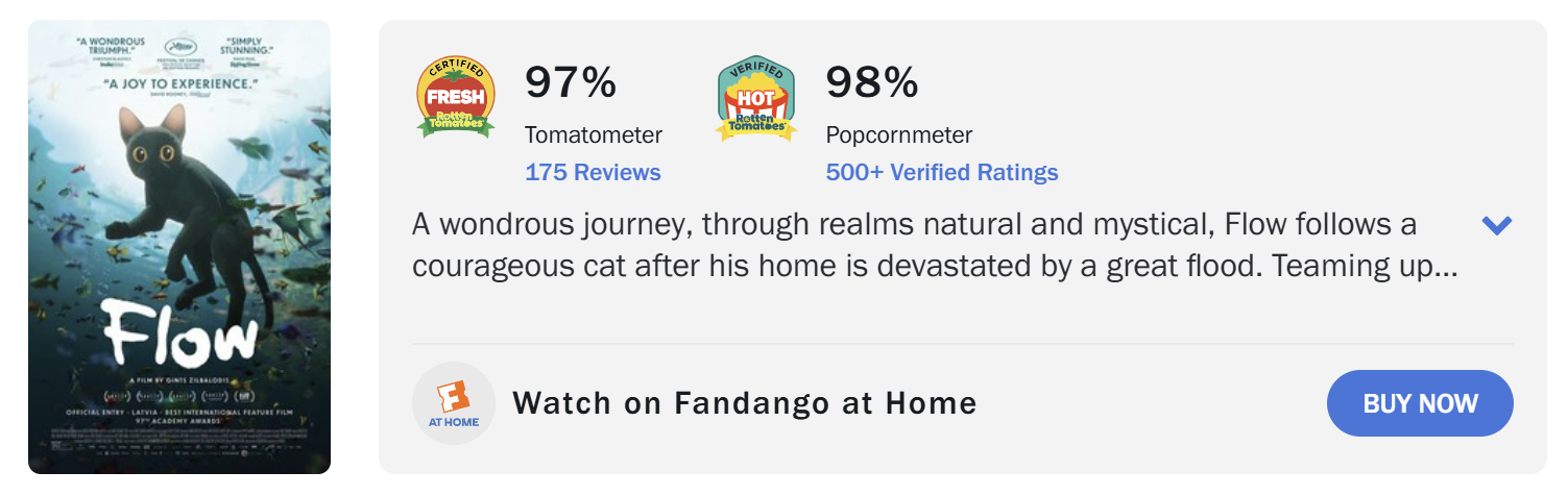 영화 플로우 로튼 토마토 지수