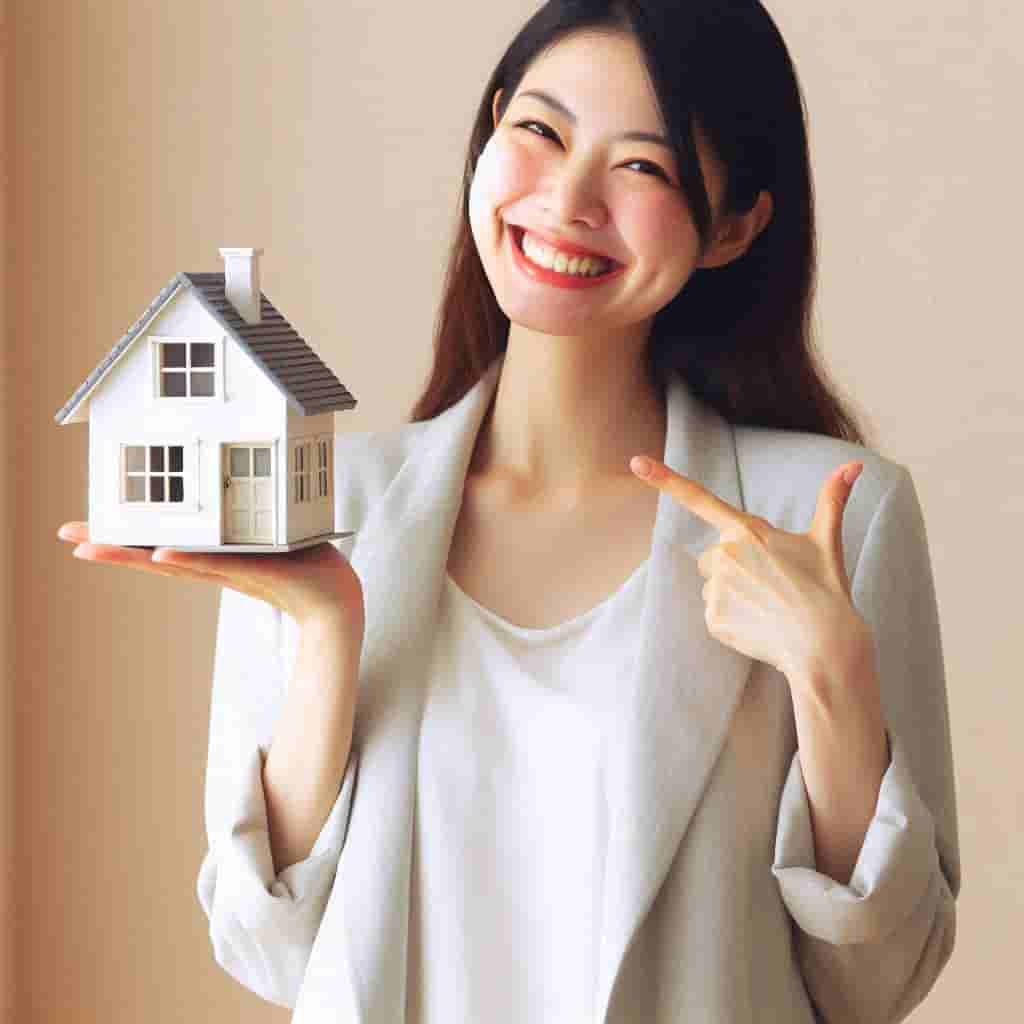 부동산 낙찰되어 기뻐하는 모습