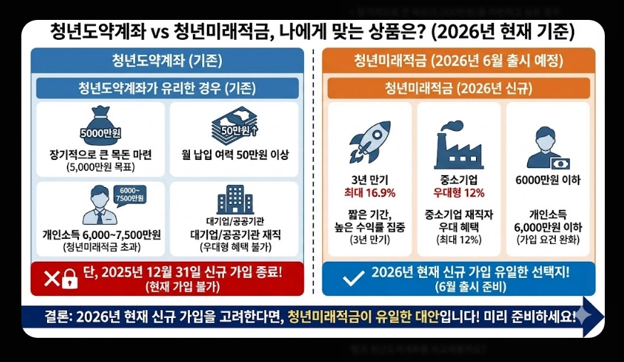 청년미래적금 금리 및 혜택 비교표
