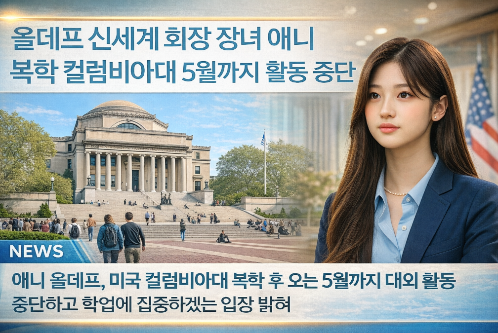 신세계 회장 장녀 애니 컬럼비아대 복학 중단, 무슨 일?