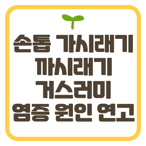 손톱 가시래기 손 까시래기 거스러미 염증 원인 연고