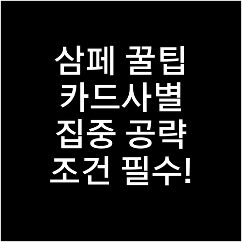 삼성페이 카드사 혜택 유형별 집중 공..