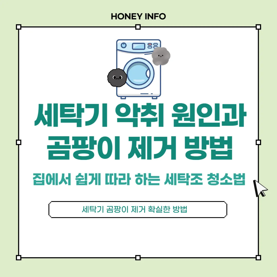 세탁기 악취 원인과 곰팡이 제거 방법