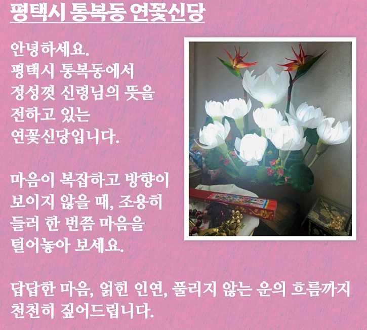 연꽃신당 소개말