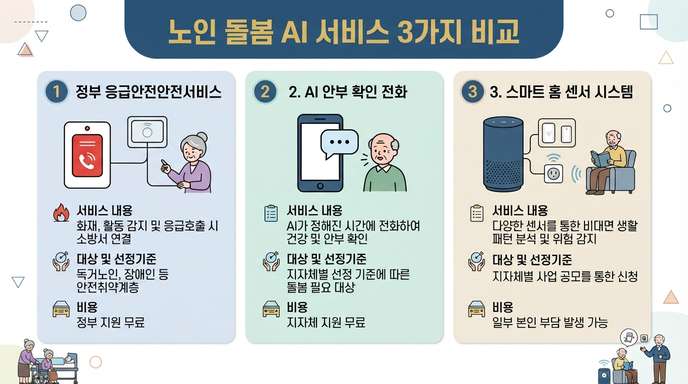 노인돌봄 서비스 비교